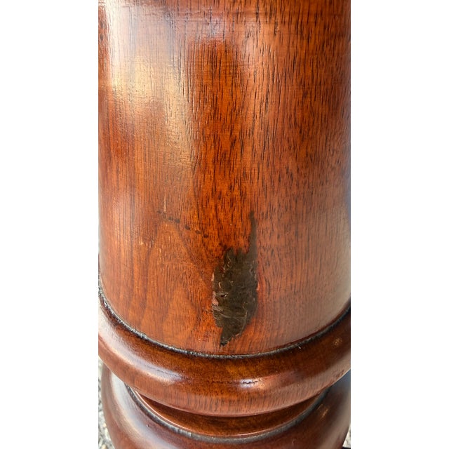 Early 20th Century Antique Octagonal Pedestal Dining Table on Casters For Sale - Image 11 of 16