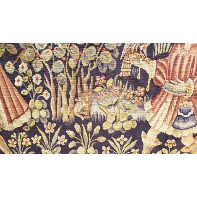 Late 19th Century 19th Century Tapestry With Falcon and Dogs For Sale - Image 5 of 11