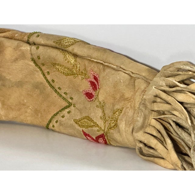 Animal Skin Antique Native American Cree Indian Embroidered Rifle Scabbard For Sale - Image 7 of 10