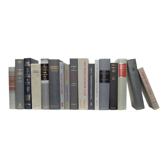 Decorative Books - Vintage Granite Books - Grey Books By The Foot For Sale