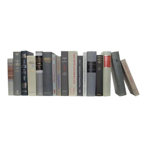 Decorative Books - Vintage Granite Books - Grey Books By The Foot