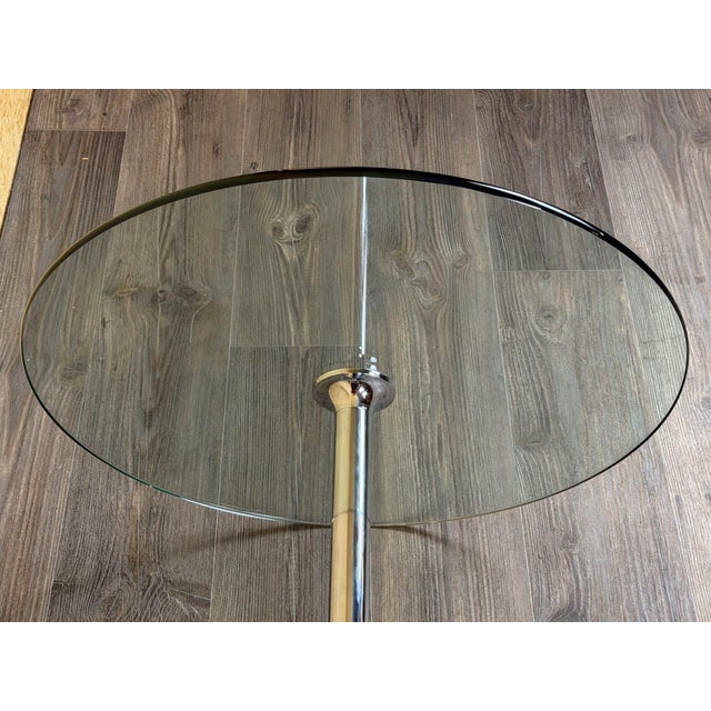 Space Age Side Table in Chrome and Glass, 1980s For Sale - Image 3 of 15