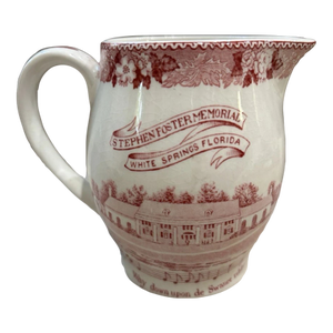 Vintage Old English Staffordshire Ware Stephen Foster Memorial White Springs Pitcher