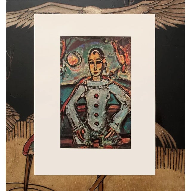 Portraiture 1947 After Georges Rouault, "Pierrot Aristocrate" First Edition Period Offset Lithograph For Sale - Image 3 of 8