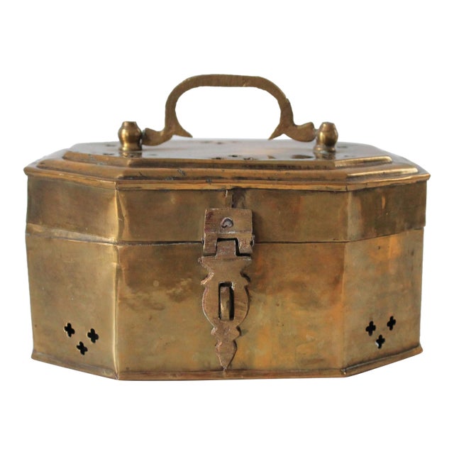 Vintage Brass Cricket Trinket Box For Sale