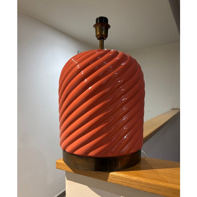 Red Table Lamp by Tommaso Barbi, 1970s For Sale - Image 8 of 12