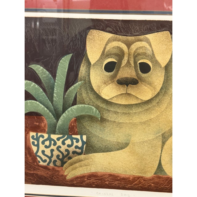 Carol Jablonsky Chinese Dog Lithograph, Signed For Sale - Image 11 of 12