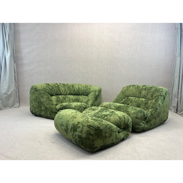 Mid-Century Modern Vintage Modular Corner Sofa by Jean Prevost, 1970, Set of 3 For Sale - Image 3 of 18