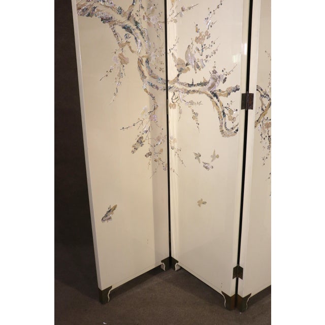 Wood Mid 20th Century Vintage Divider w/ Mother of Pearl For Sale - Image 7 of 12