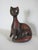 A quite wonderful and rare 1950s pottery cat with abstract geometric coloring by Mexican artist Manuel Felguerez Barra....