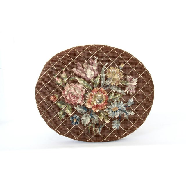 Brown Antique Louis XVI Style Luigina Ottoman, Italy, 1940s For Sale - Image 8 of 13