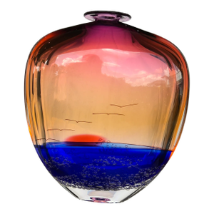Buzz Blodgett Island Setting Sun Vase
