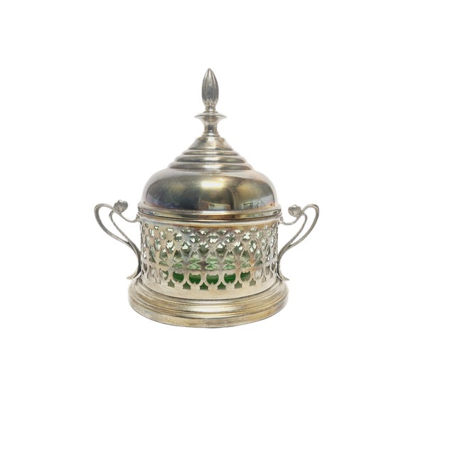 Metal Art Nouveau Polish Candyer from Plewkiewicz, Warsaw, 1890s For Sale - Image 7 of 11