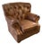 Vintage Leather Library Lounge Chair For Sale