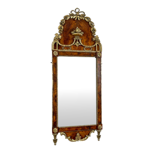 18th Century English Walnut & Gilt Pier Mirror