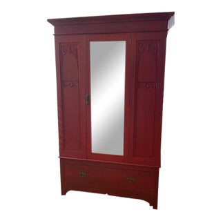 Edwardian Art Nouveau Armoire For Sale