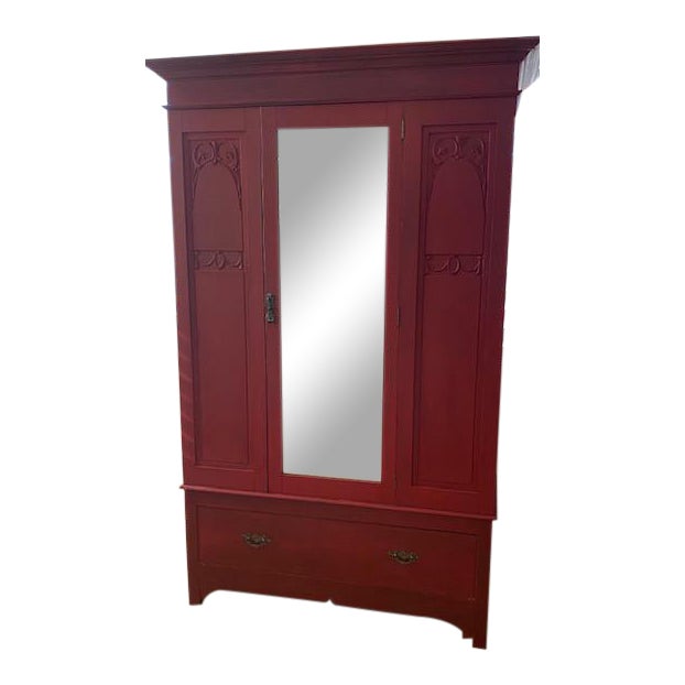 Edwardian Art Nouveau Armoire For Sale