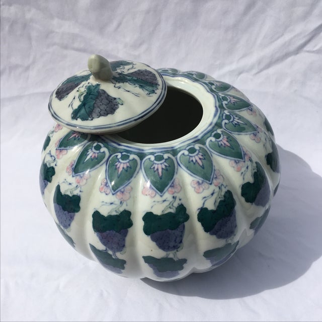 Vintage Chinoiserie Gourd Style Ginger Jar Chairish