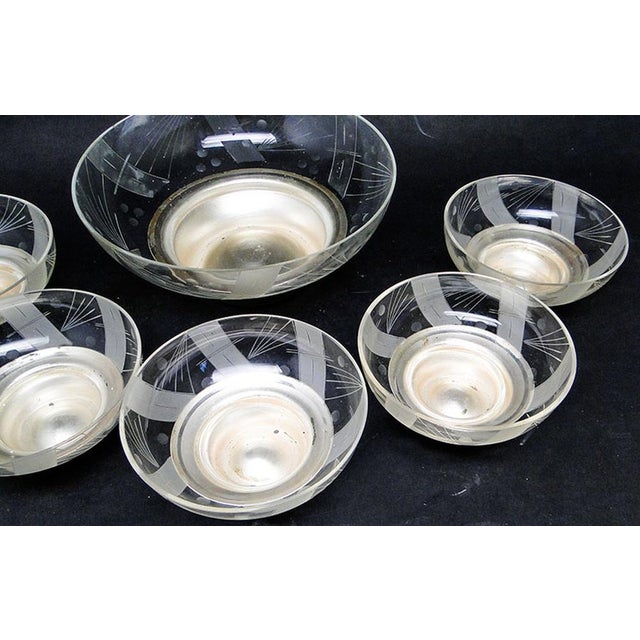 Art Deco Dessert Set from Szandrik, Hungary, 1950s For Sale - Image 3 of 8