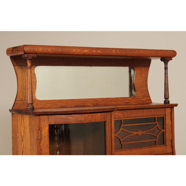 Antique Victorian Oak Side by Side Secretary Desk Curio Chairish