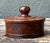 Brown Vintage Round Wood Inlay Trinket Box For Sale - Image 8 of 15