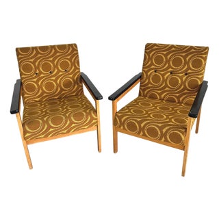 Scandinavian Art Deco Armchairs - A Pair For Sale