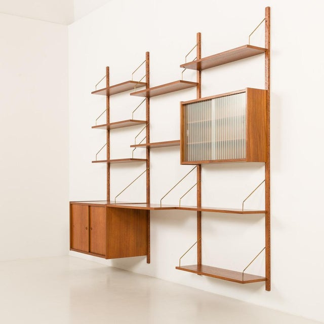 Preben Sorensen PS System Teak Wall Unit from Randers Møbelfabrik, Denmark, 1960s For Sale - Image 9 of 16