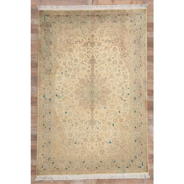 Late 20th Century Vintage Persian Tabriz Rug - 06'08 X 10'00 For Sale - Image 9 of 9
