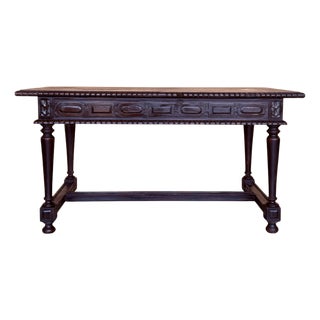 Late 18th Century Spanish Refectory Table or Farm Table with Three Drawers For Sale