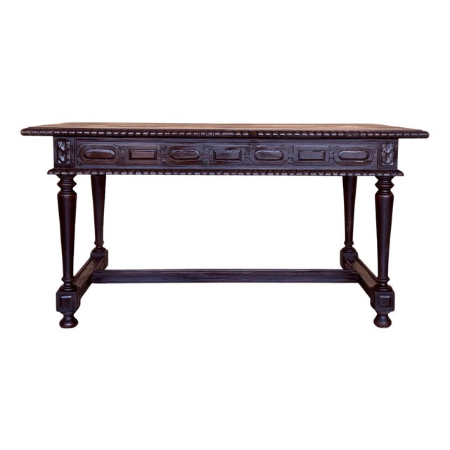 Late 18th Century Spanish Refectory Table or Farm Table with Three Drawers For Sale