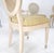 Mid 20th Century Set of 7 Swedish White Wash Paint Decorated Oval Cane Backs Dining Chairs NICE! For Sale - Image 5 of 11
