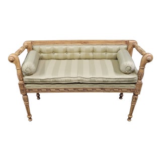 Louis XVI Style Carved Bench For Sale