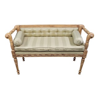 Louis XVI Style Carved Bench For Sale