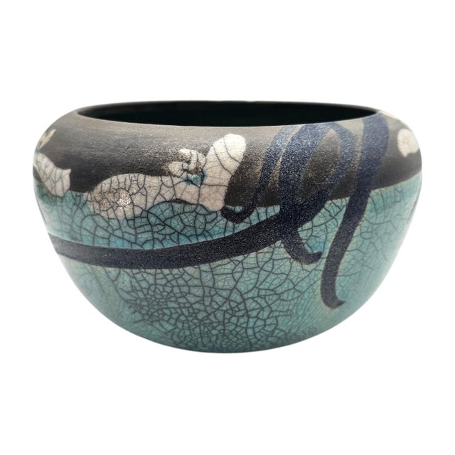 Joy Imai Studio Ikebana Ceramic Bowl, Palo Alto, 7.5" For Sale - Image 4 of 12