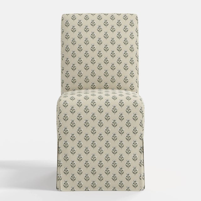 Cloth & Company Stoffer Home x Cloth & Company Lindy Slipcover Dining Chair in Francie Sage For Sale - Image 4 of 6