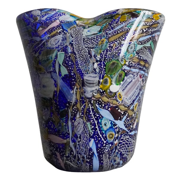 Murano Glass Vase attributed to Dino Martens, 1950s For Sale