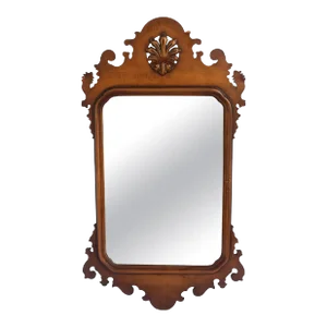 Rococo Chippendale Maple Wood Wall Mirror, Pair Available
