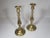 1960s Solid Brass Queen Anne Style Candleholders- a Pair For Sale - Image 4 of 9