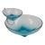 Hazel-Atlas Capri Blue Colony Pattern Chip and Dip Set With Chrome Rack, Circa 1950s For Sale