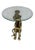 Metal Hollywood Regency Leopard Side Table in Bronze For Sale - Image 7 of 8