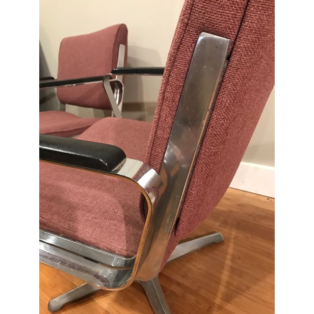 Metal Chrome Eames Style Chairs - A Pair For Sale - Image 7 of 9