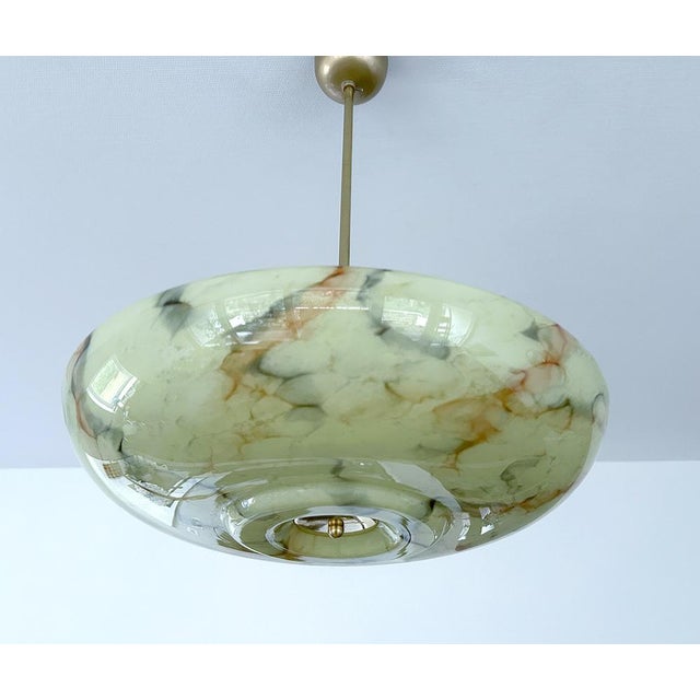 Art Deco Pendant Light in Uranium Glass, 1930s For Sale - Image 14 of 18