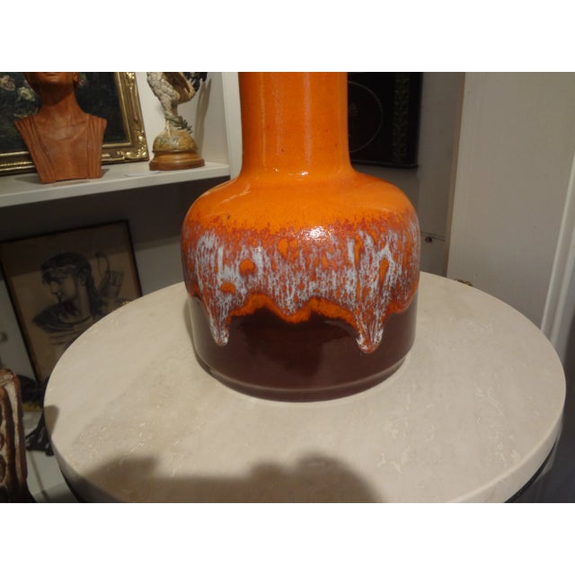 West German Glazed Ceramic Vase by Jasba For Sale In Houston - Image 6 of 10