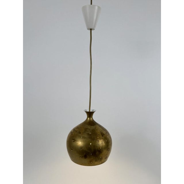 Löken Brass Pendant Lamp by Helge Zimdal for Falkenbergs, 1960s For Sale - Image 4 of 18