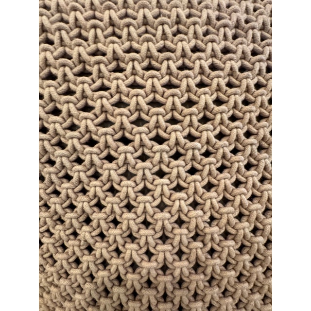 Feather & Down Chunky Knit Mocha Throw Pillows, Pair For Sale In San Francisco - Image 6 of 12