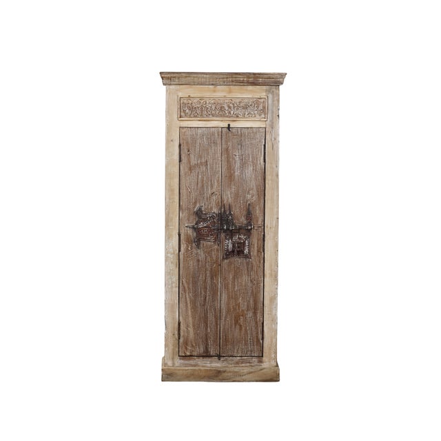 Armoire Constructed From Antique Indian Teakwood Kerala Doors and Elements For Sale In Santa Fe - Image 6 of 8