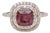 1.8Ct Rhodolite Ring With Earth Mined Diamonds: Solid 14k Gold, Cushion Cut 6mm, Size 6.75 For Sale