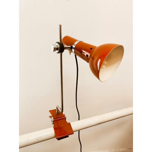Clamp Light in Red Metal For Sale - Image 18 of 18