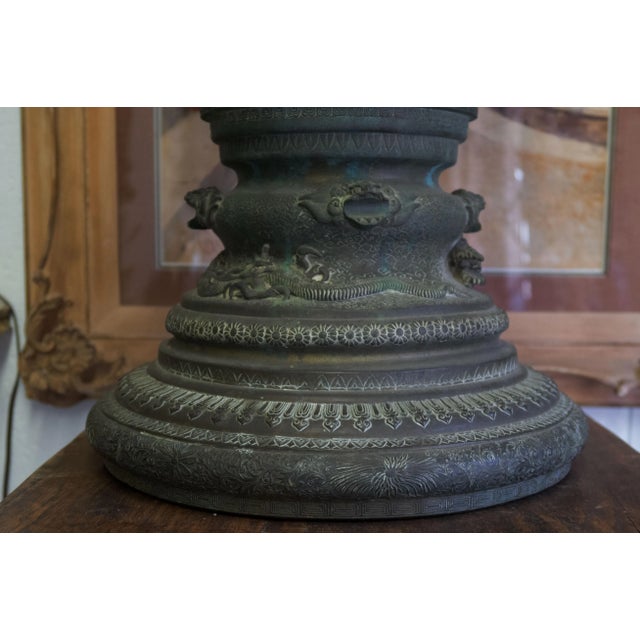 19th Century 19th Century Palatial Japanese Meiji Period Hand Chiseled Incense Burner For Sale - Image 5 of 7