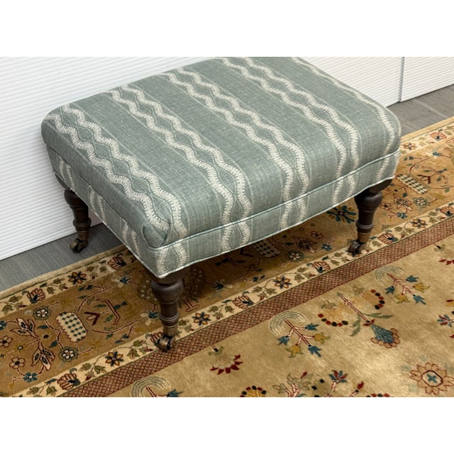 Design Plus Gallery presents a Bespoke Ottoman from Lee Industries. The ottoman, style #1442-00 has a traditional flare...